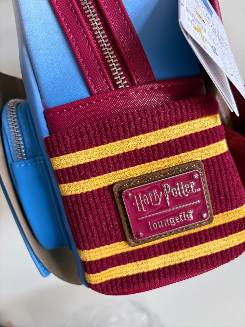 Loungefly White, Blue and Maroon Hermione with Book Mini Backpack - Picture 4 of 5